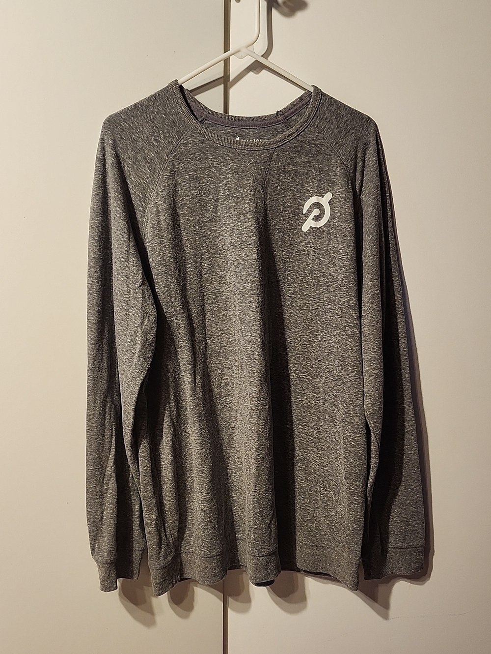 Peloton Heather Gray Long-Sleeve Performance Crew